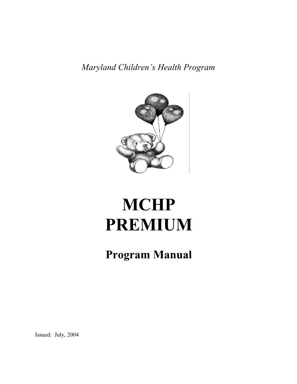 MCHP Premium Program Manual