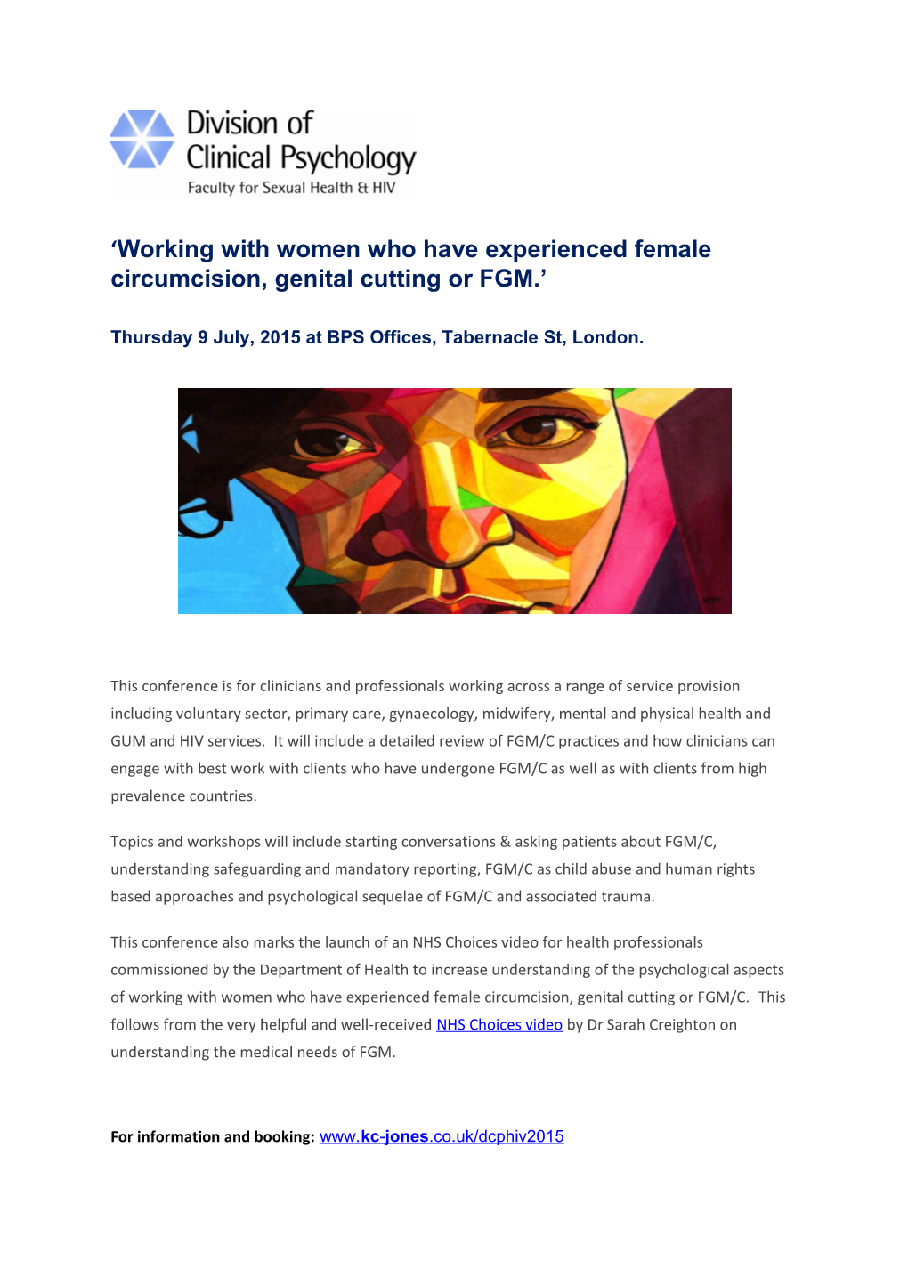 Working with Women Who Have Experienced Female Circumcision, Genital Cutting Or FGM