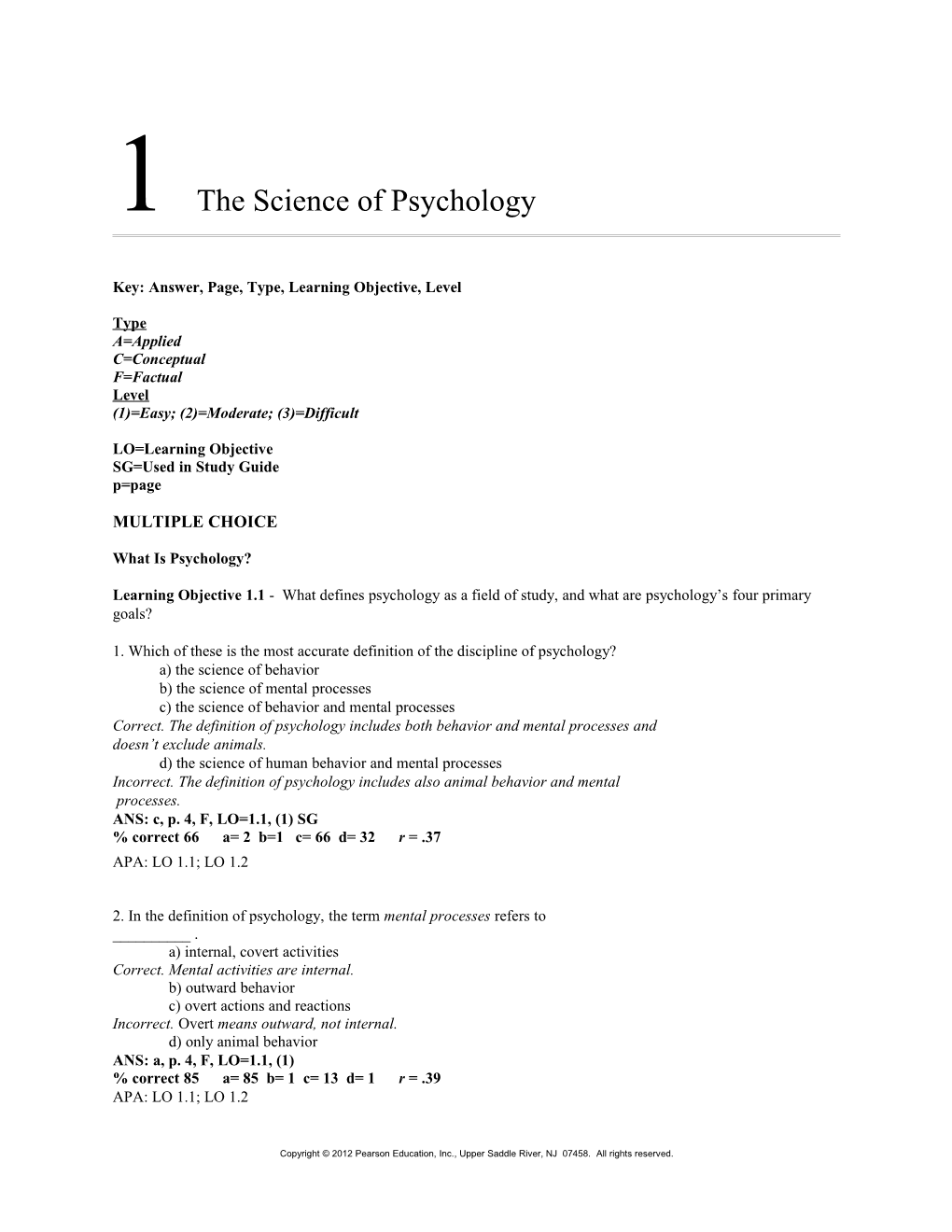 Psychology, by Saundra K