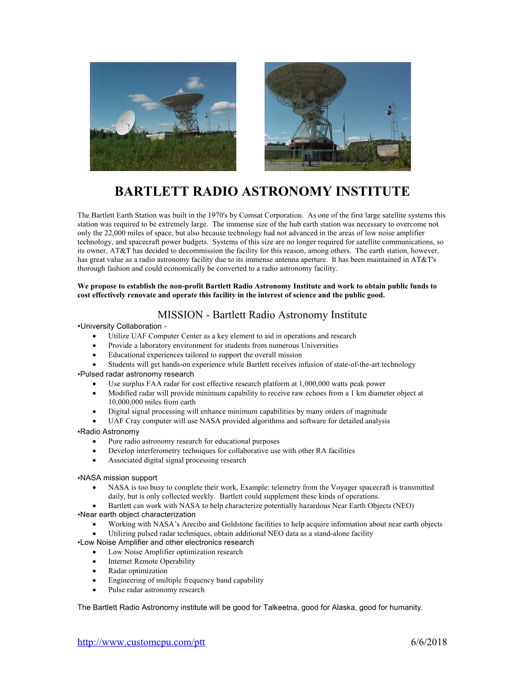 Bartlett Radio Astronomy Institute