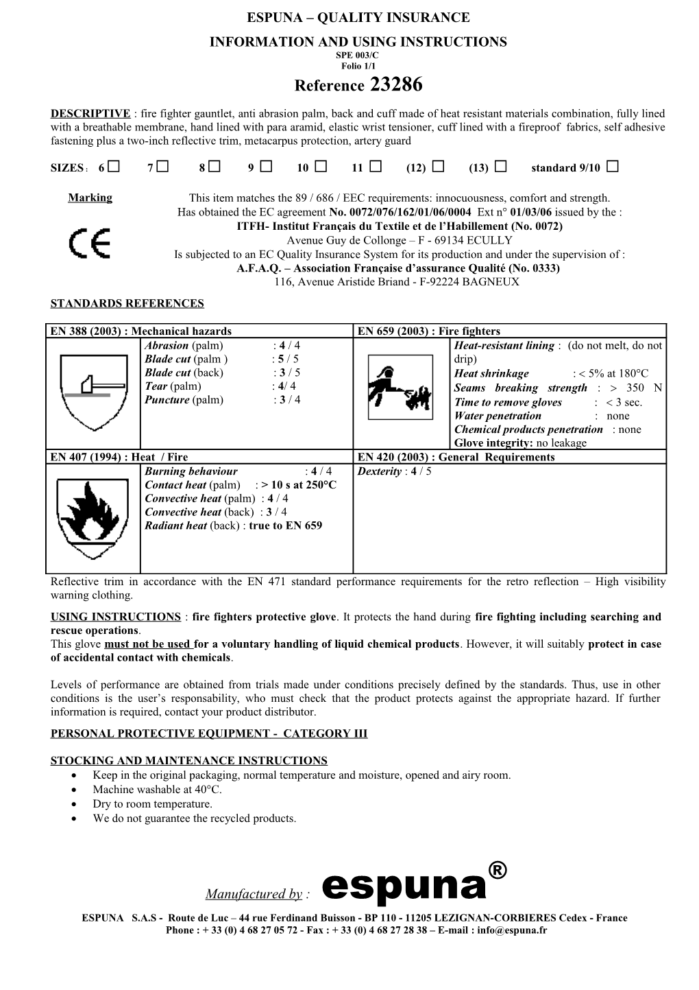 Espuna - Assurance Et Gestion De La Qualite