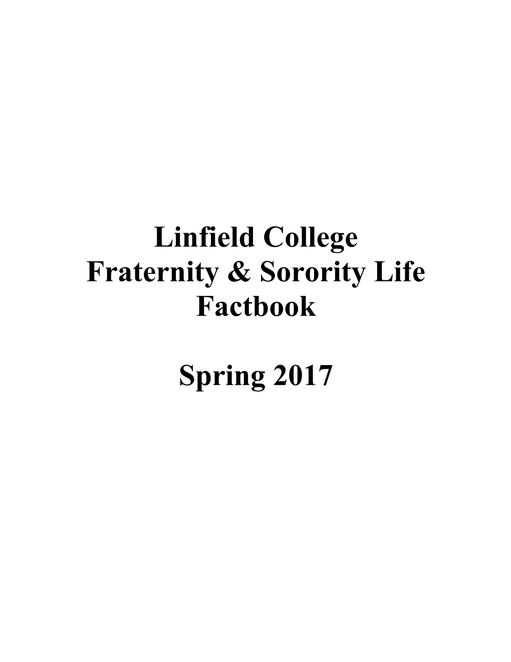 Fraternity & Sorority Life Factbook