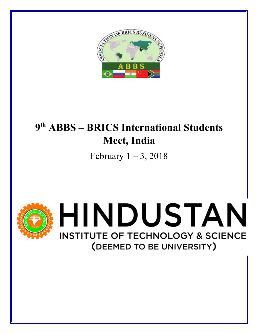 9Thabbs BRICS International Students Meet, India