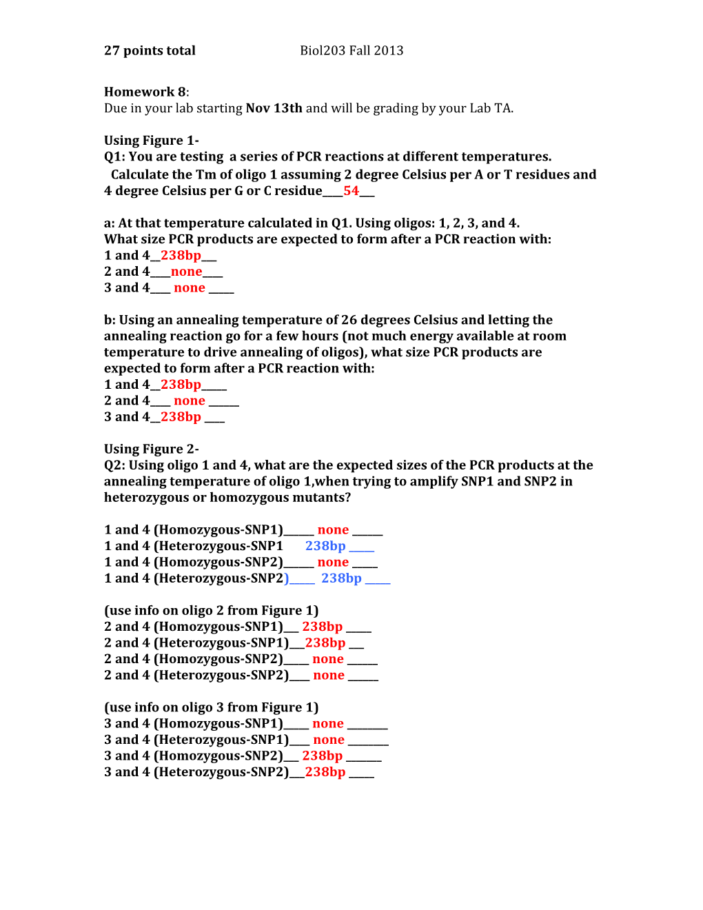 Q1: You Are Testing a Series of PCR Reactions at Different Temperatures