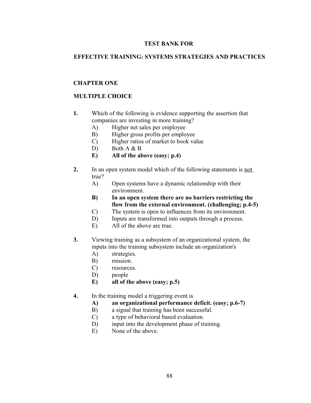 Effective Training: Systems Strategies and Practices