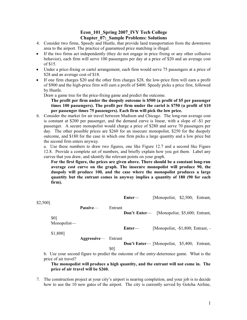 Chapter 07: Sample Problems: Solutions