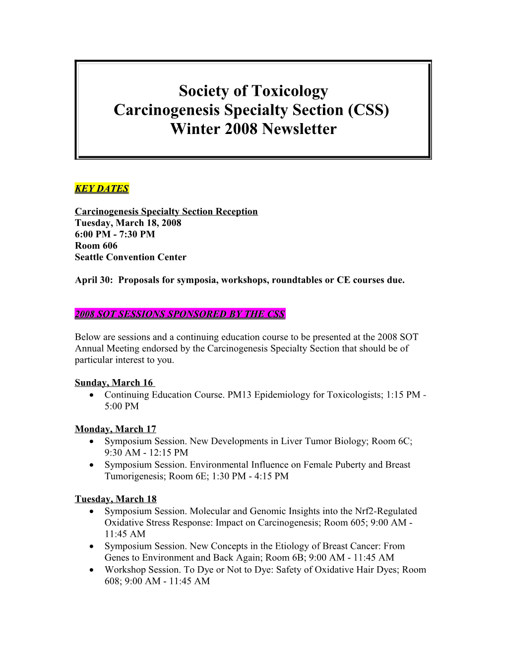 Society of Toxicology