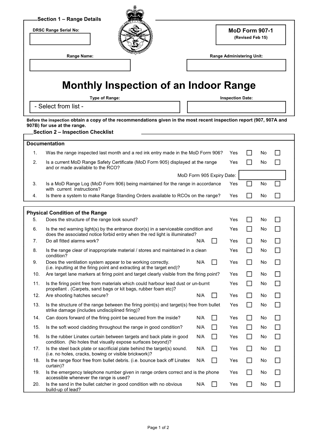 Range Administering Unit