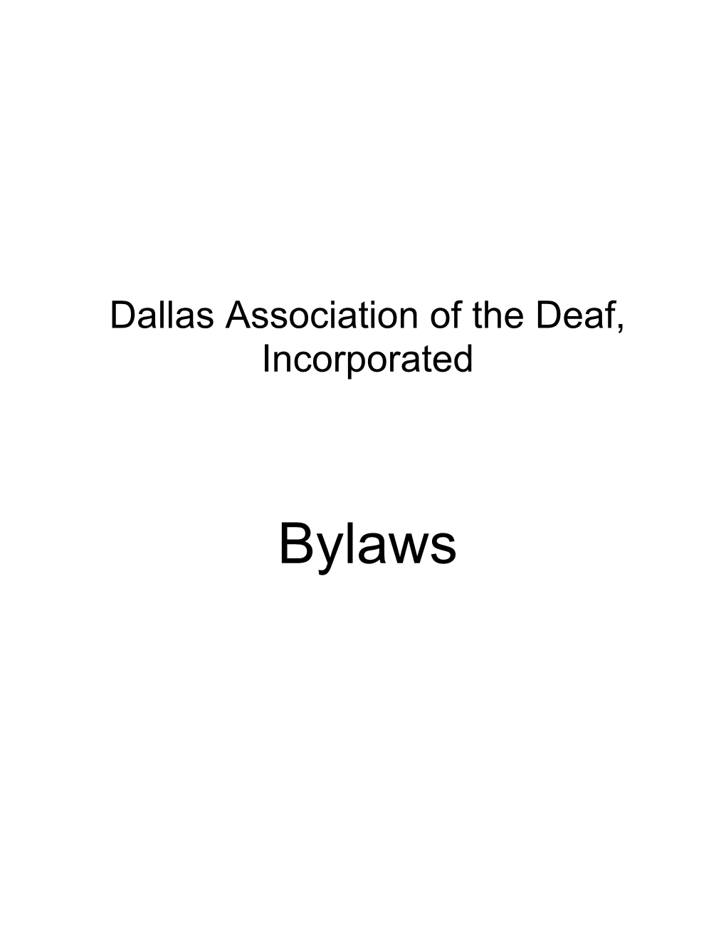 Dallas Association of the Deaf, Incorporated