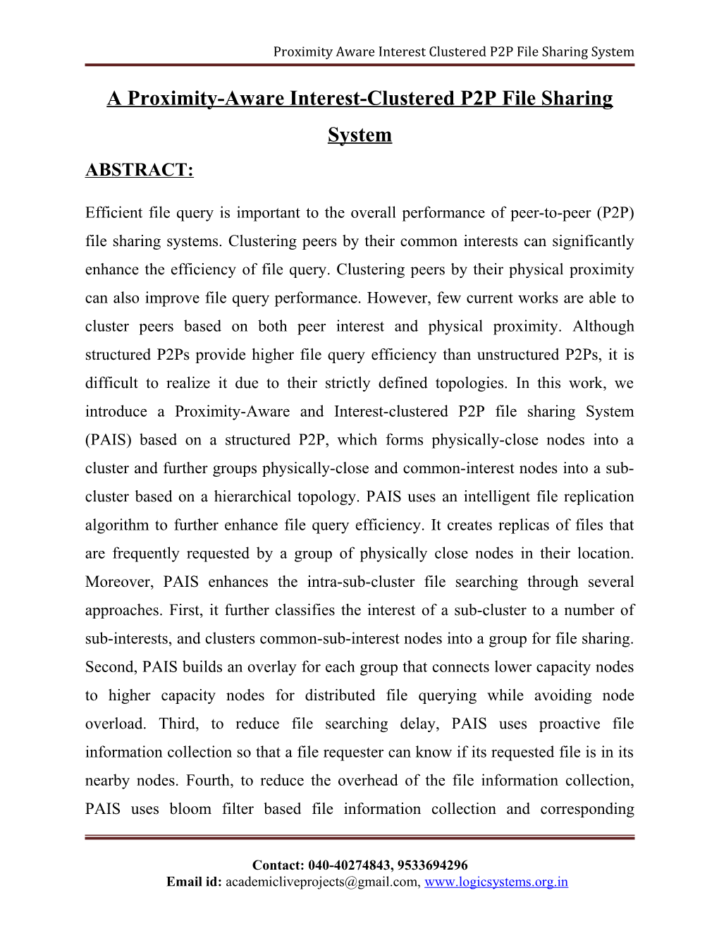 A Proximity-Aware Interest-Clustered P2P Filesharing System