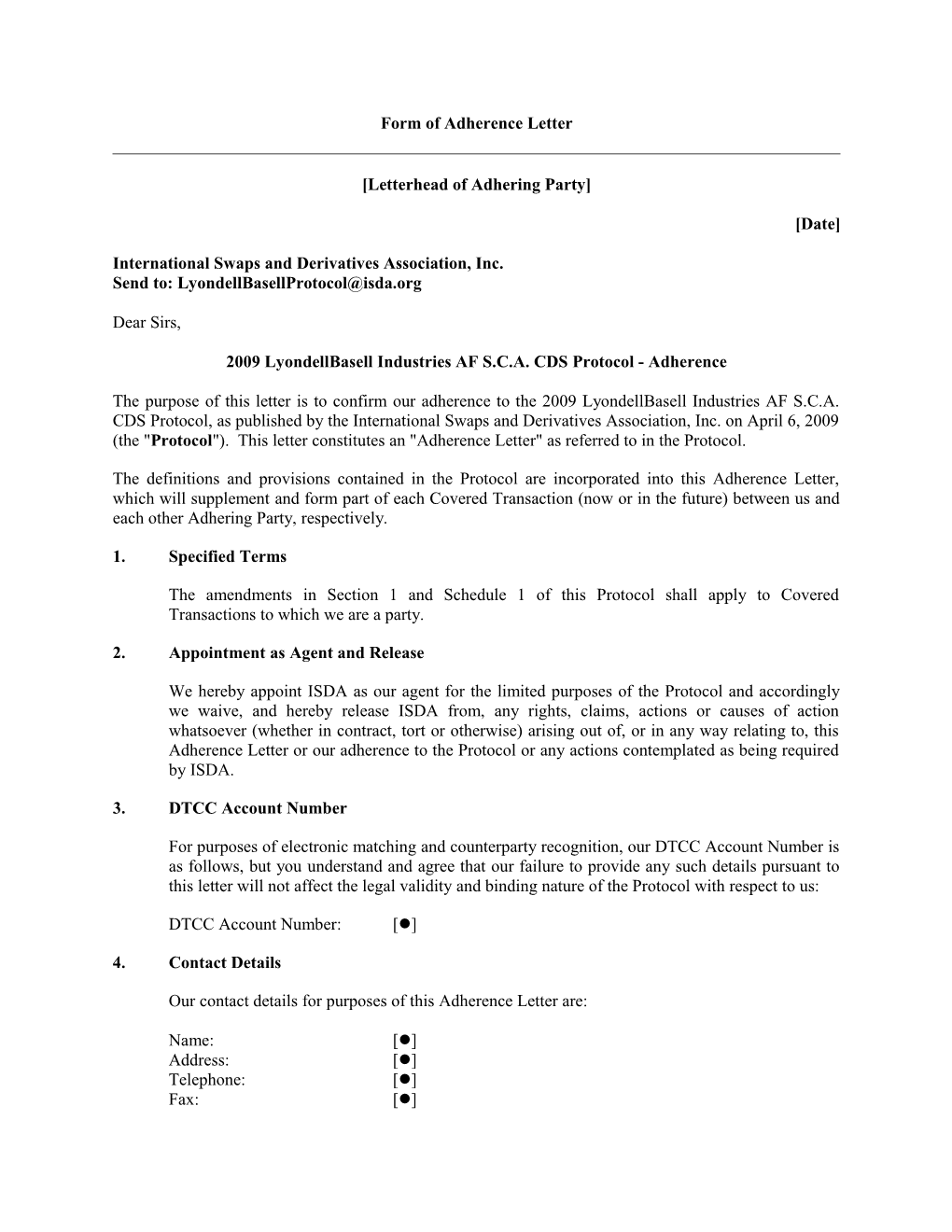 International Swaps and Derivatives Association, Inc s2