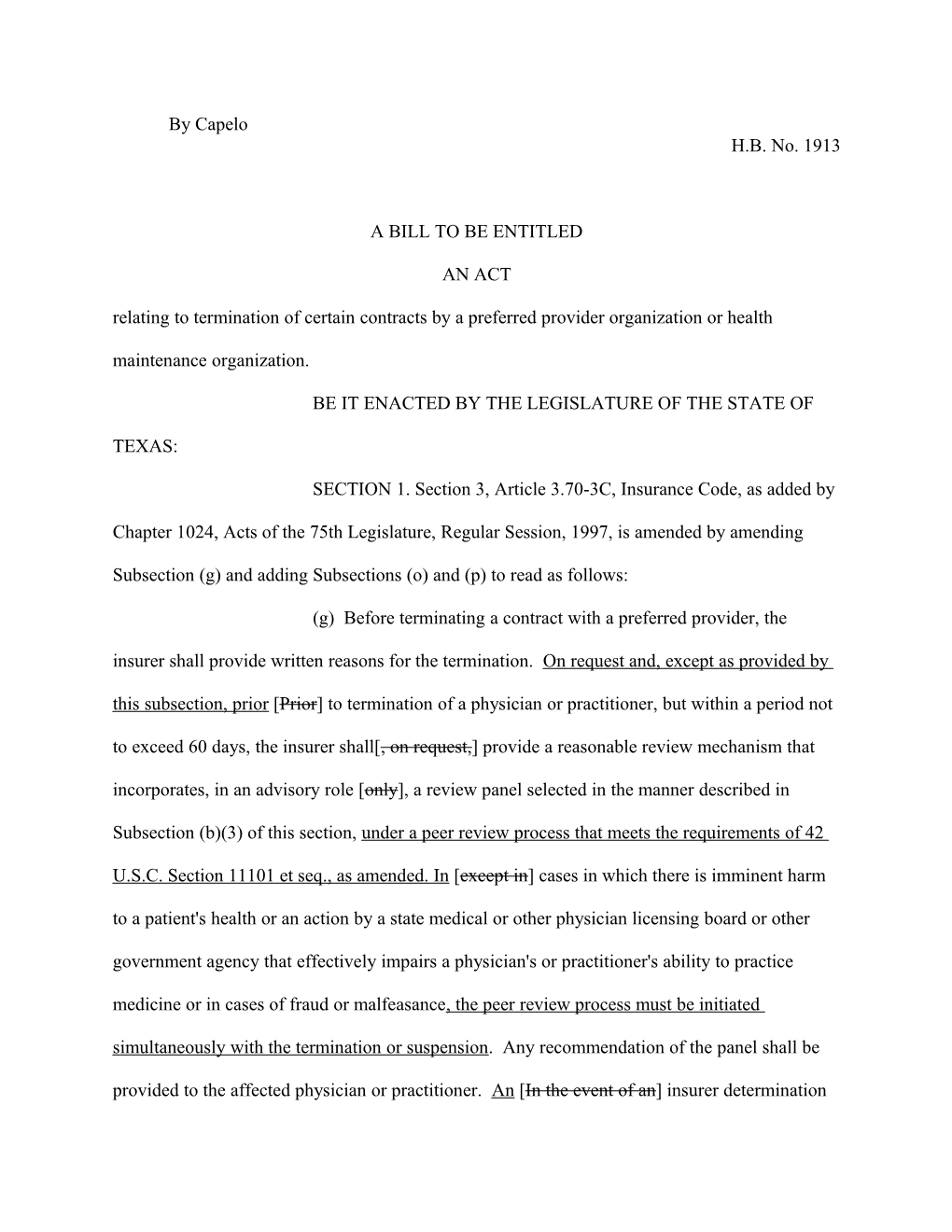 Relating to Termination of Certain Contracts by a Preferred Provider Organization Or Health