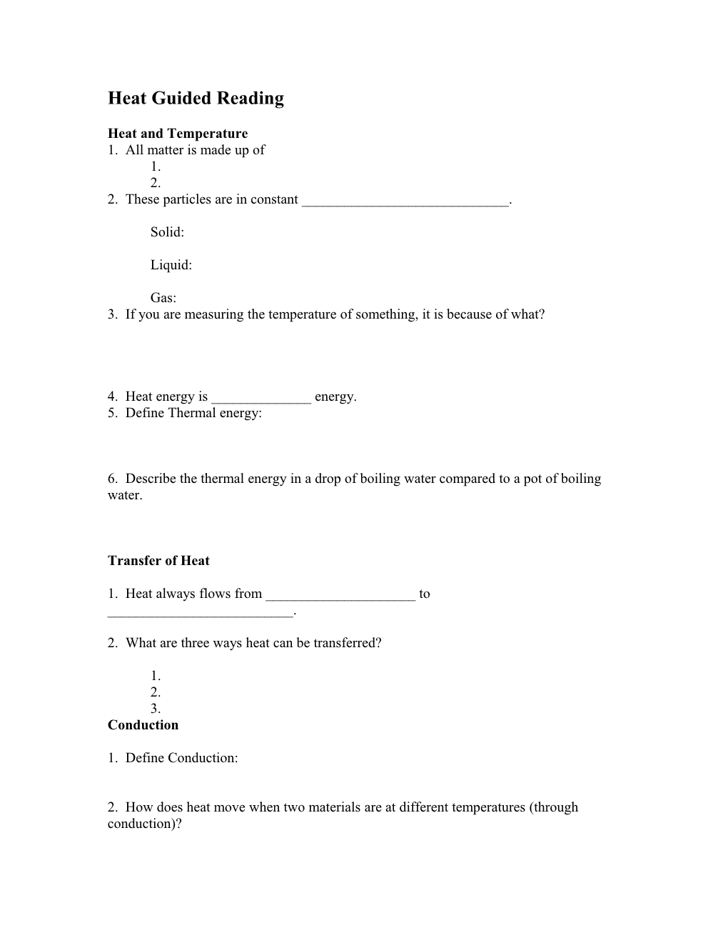 Heat Guided Reading