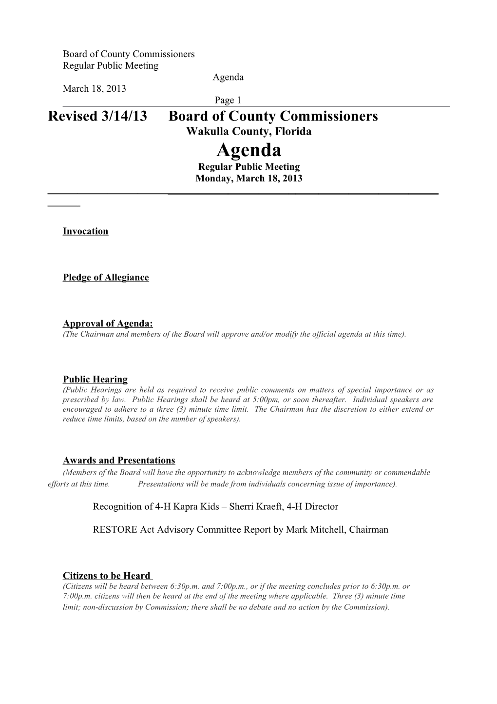 Board of County Commissioners s17