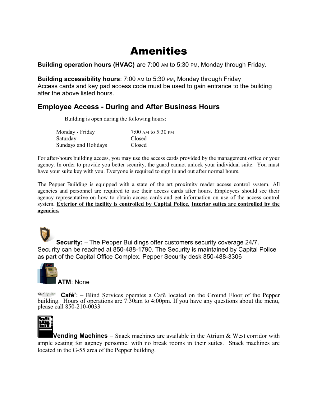 Employee Access - During and After Business Hours