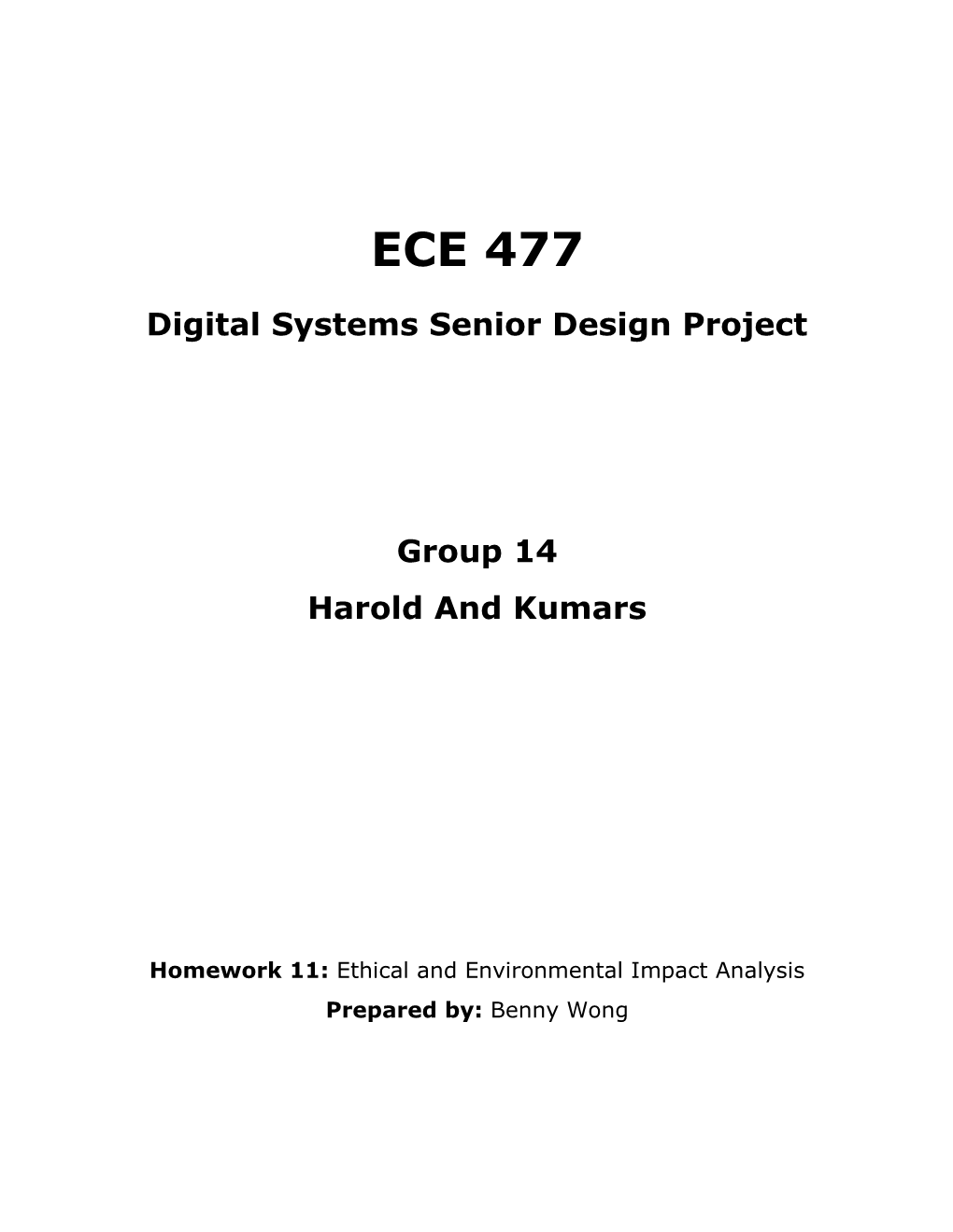 ECE 477Digital Systems Senior Design Projectspring 2005