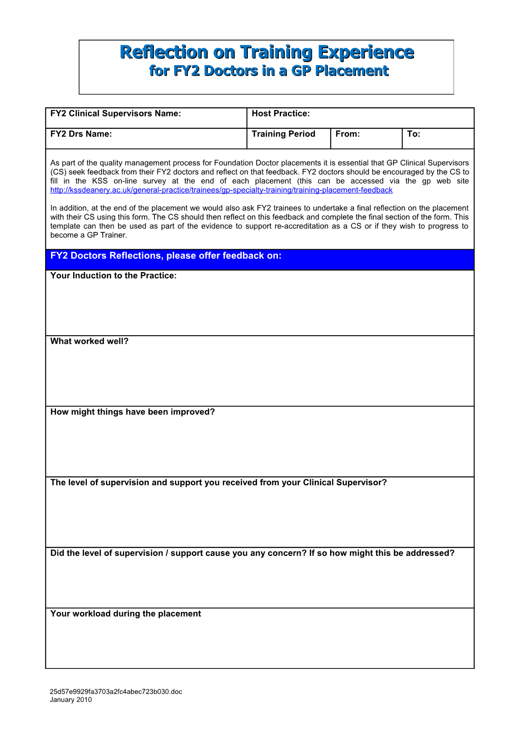 FY2 Drs Exit Interview January 2010