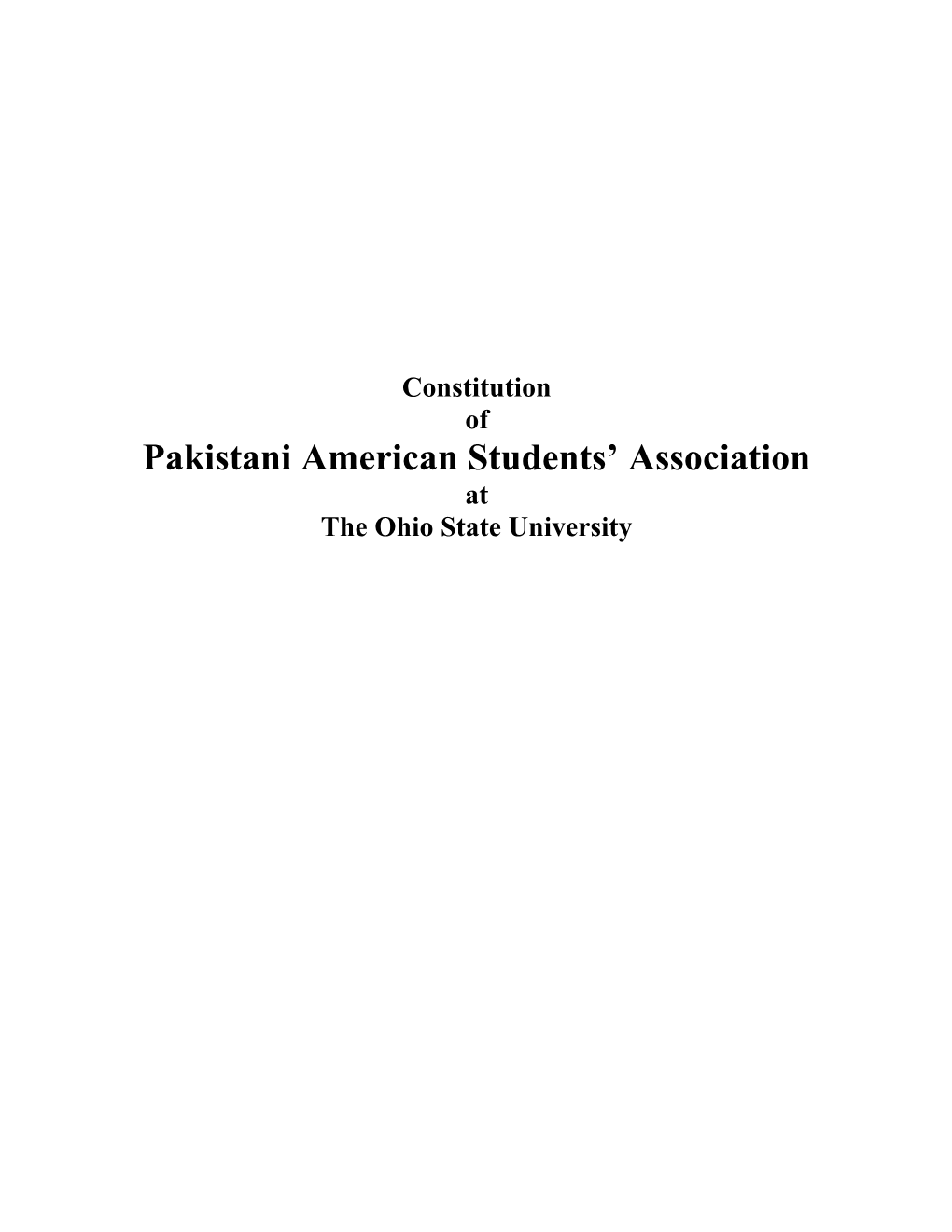 Pakistani American Students Association