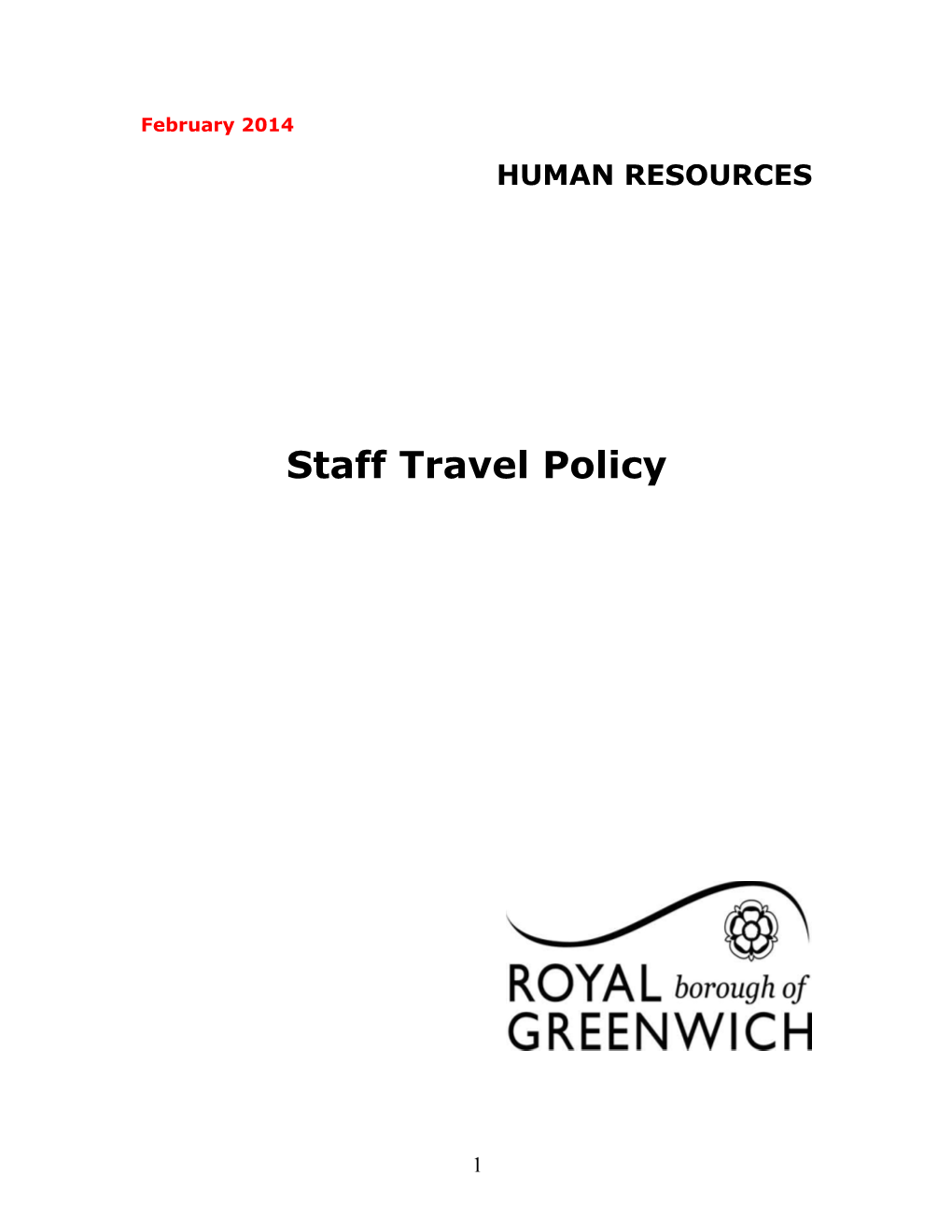 Staff Travel Policy