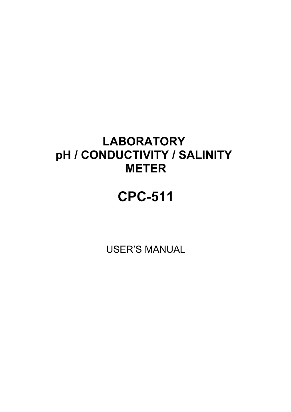 Ph / CONDUCTIVITY / SALINITY