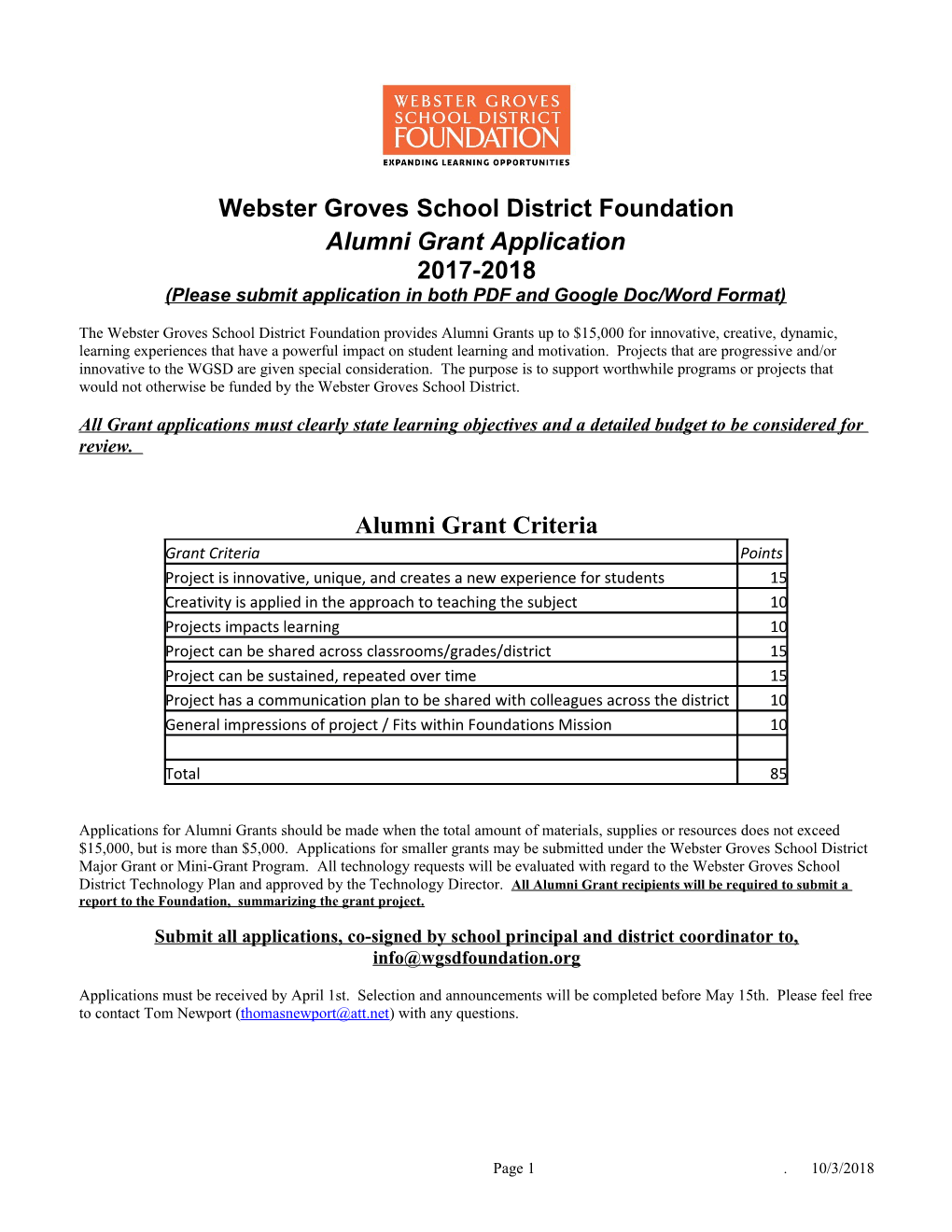 Webster Groves School District Foundation