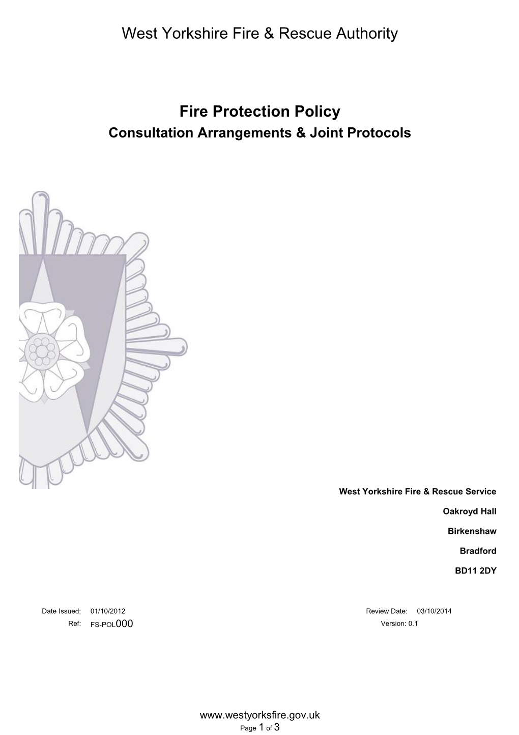 Consultation Arrangements & Joint Protocols