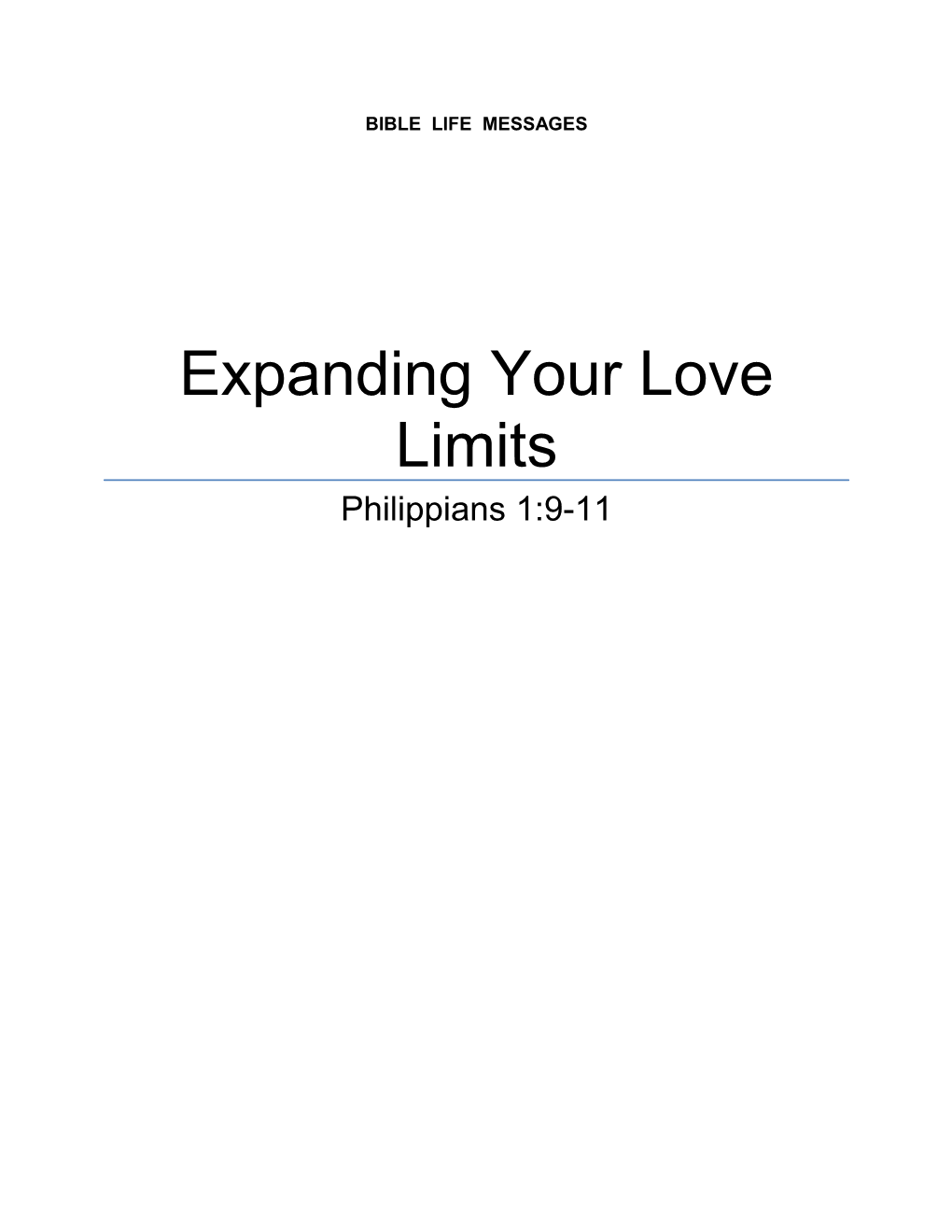 Expanding Your Love Limits