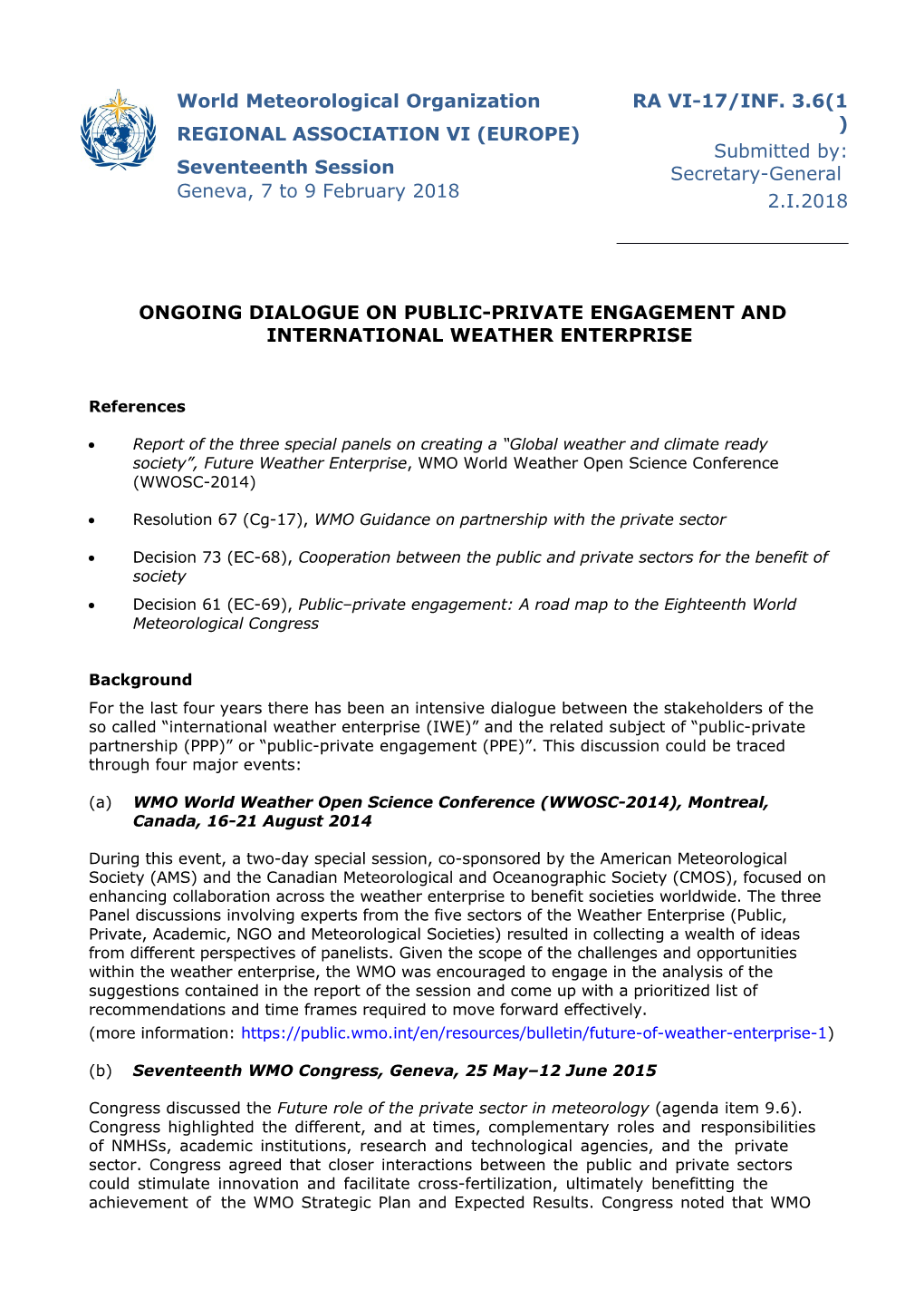 WMO Document Template s13