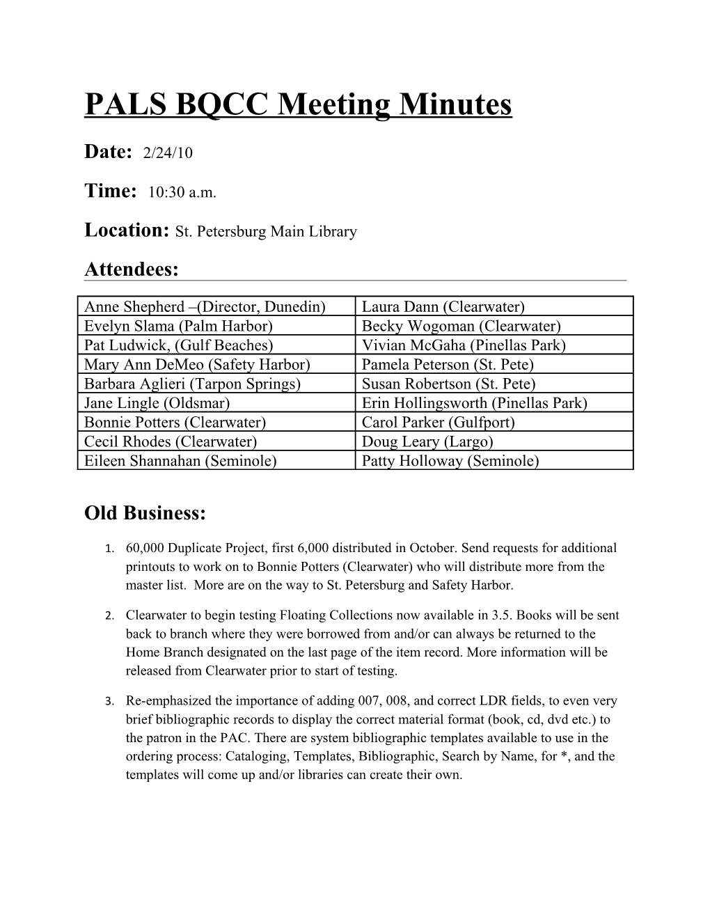 PALS BQCC Meeting Minutes s1