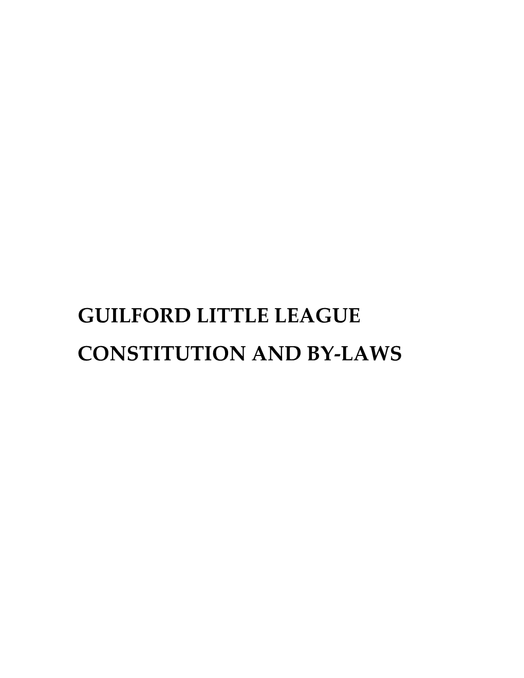 GUILFORD LITTLE LEAGUE- Int