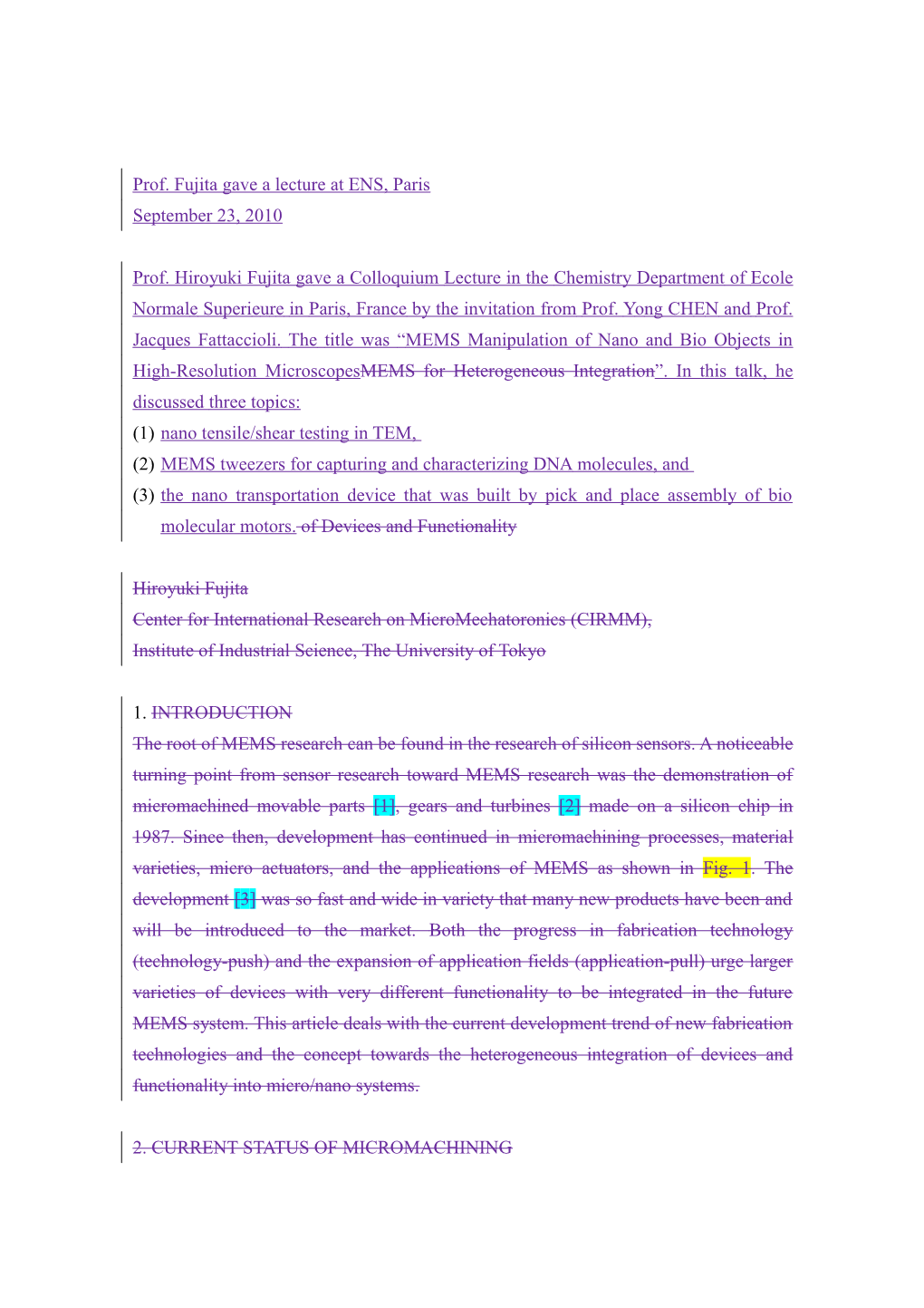 MEMS for Heterogeneous Integration of Devices and Functionality