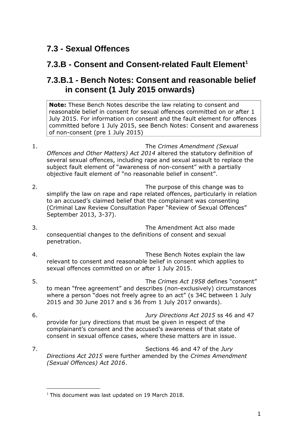 7.3.B - Consent and Consent-Related Fault Element 1