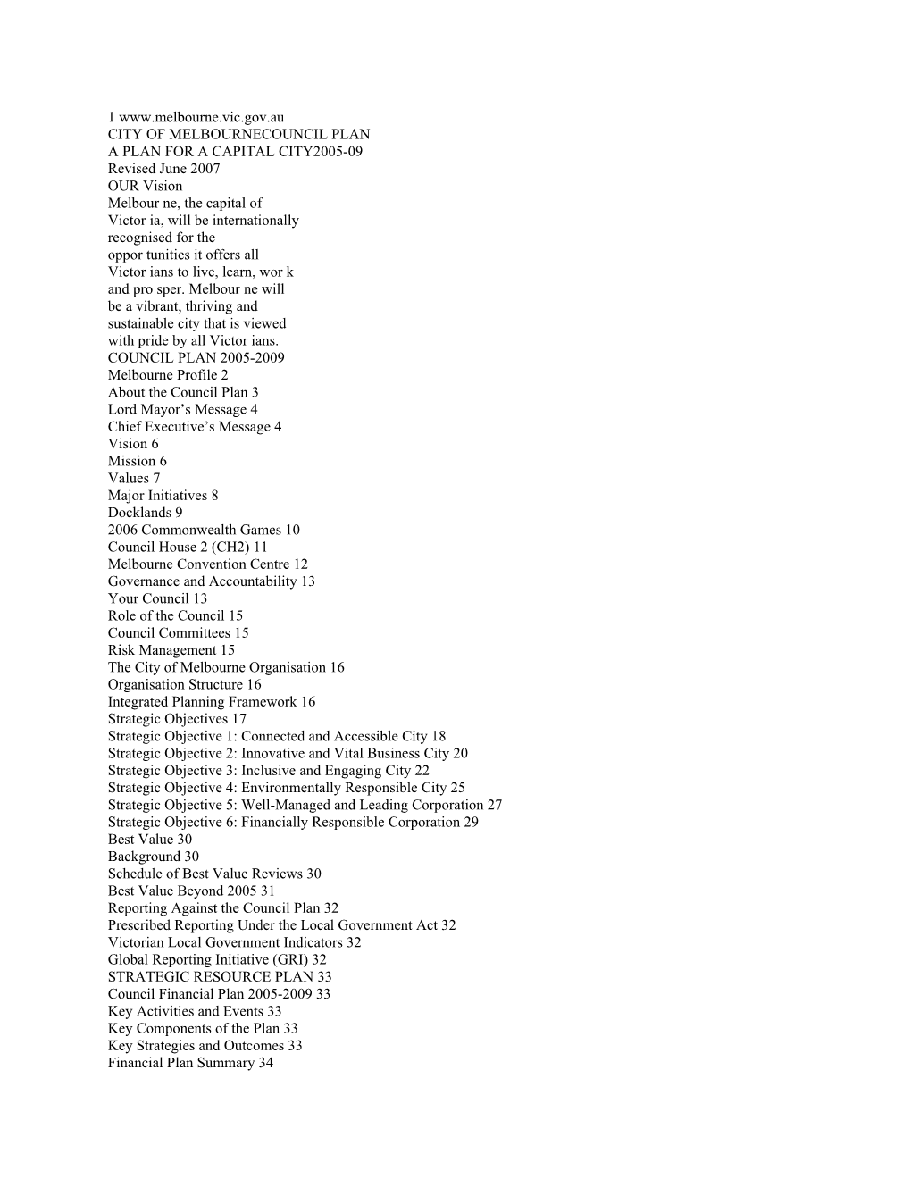 Council Plan 2005-09 (Revised June 2007)