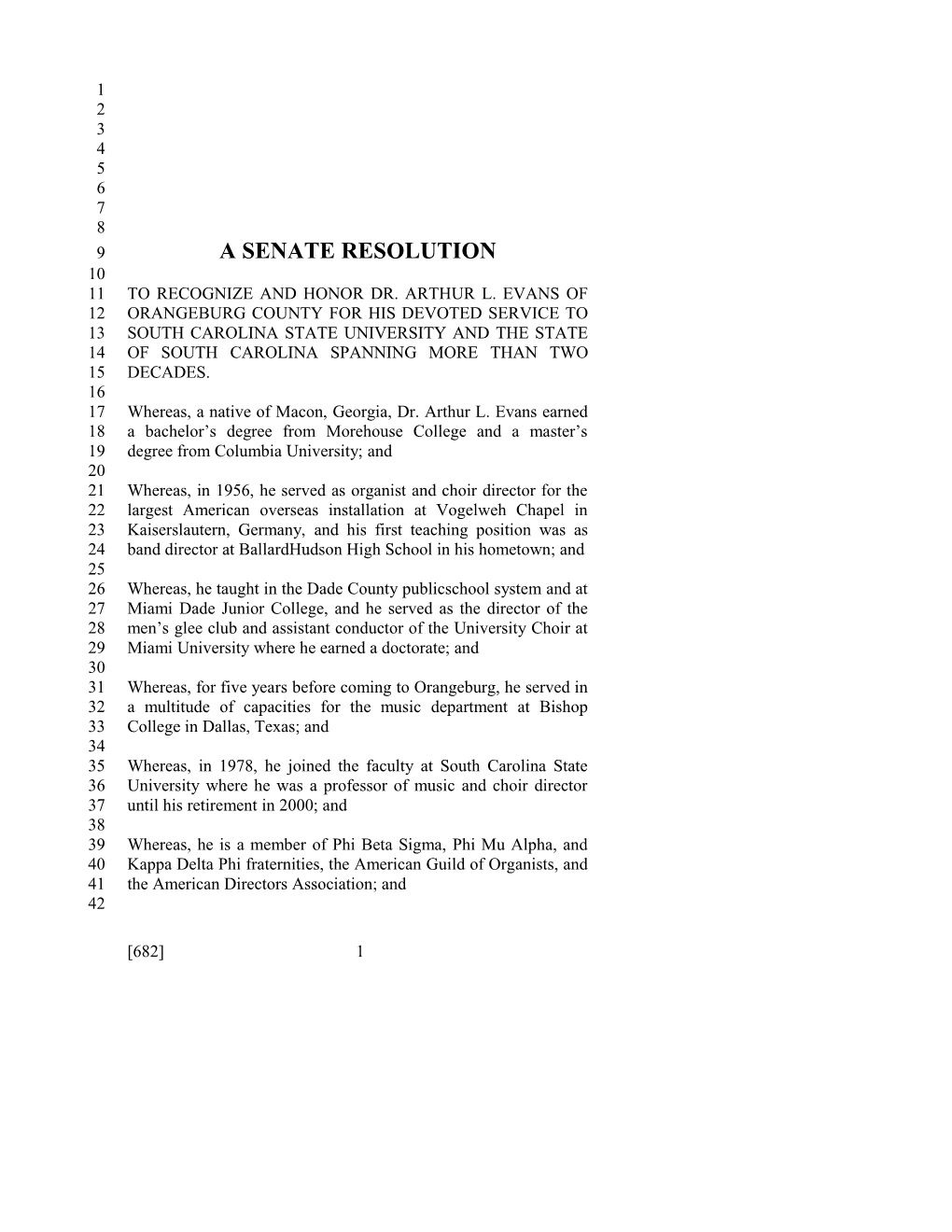 A Senate Resolution