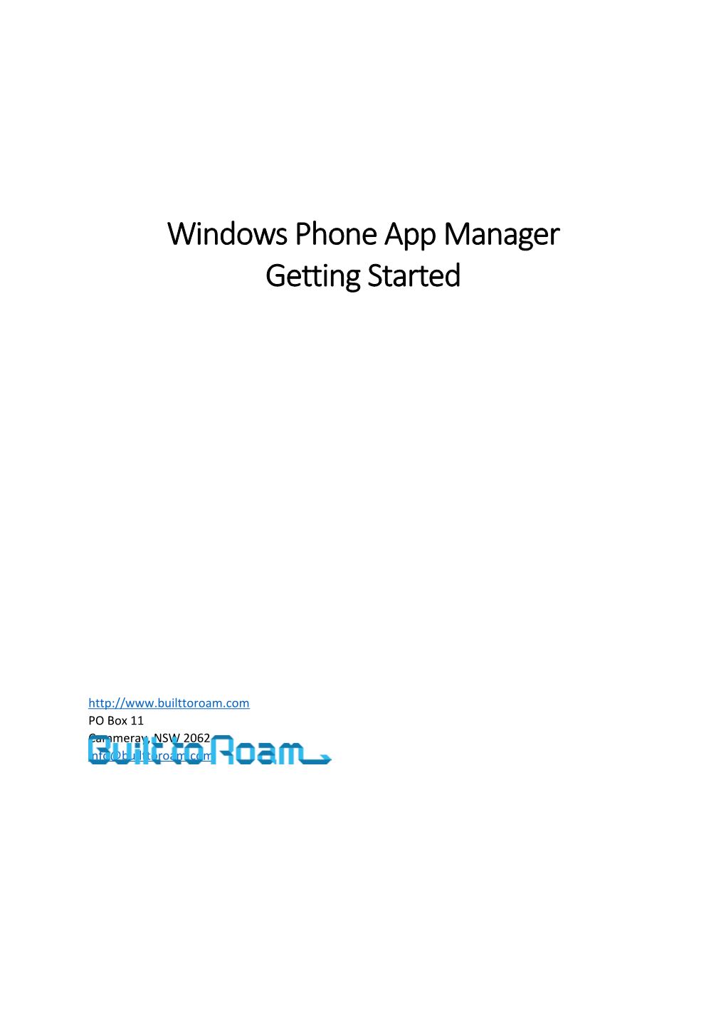 Windows Phone App Manager