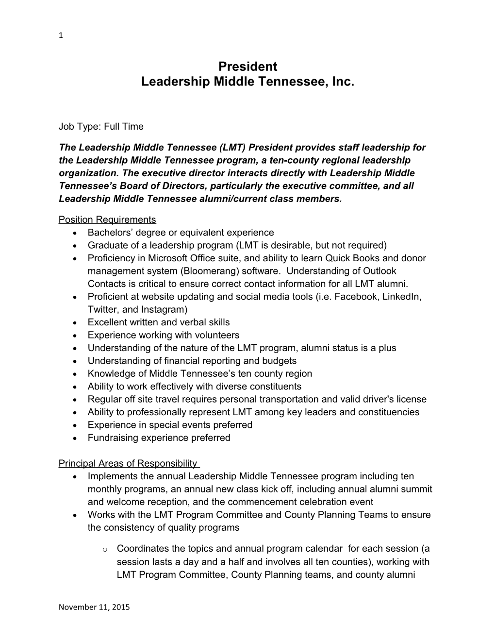 Leadership Middle Tennessee, Inc