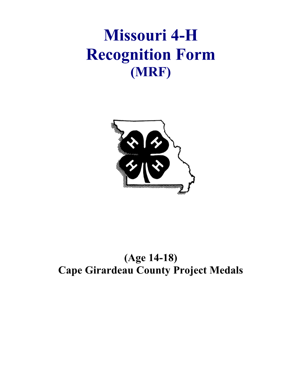 Cape Girardeau County Project Medals
