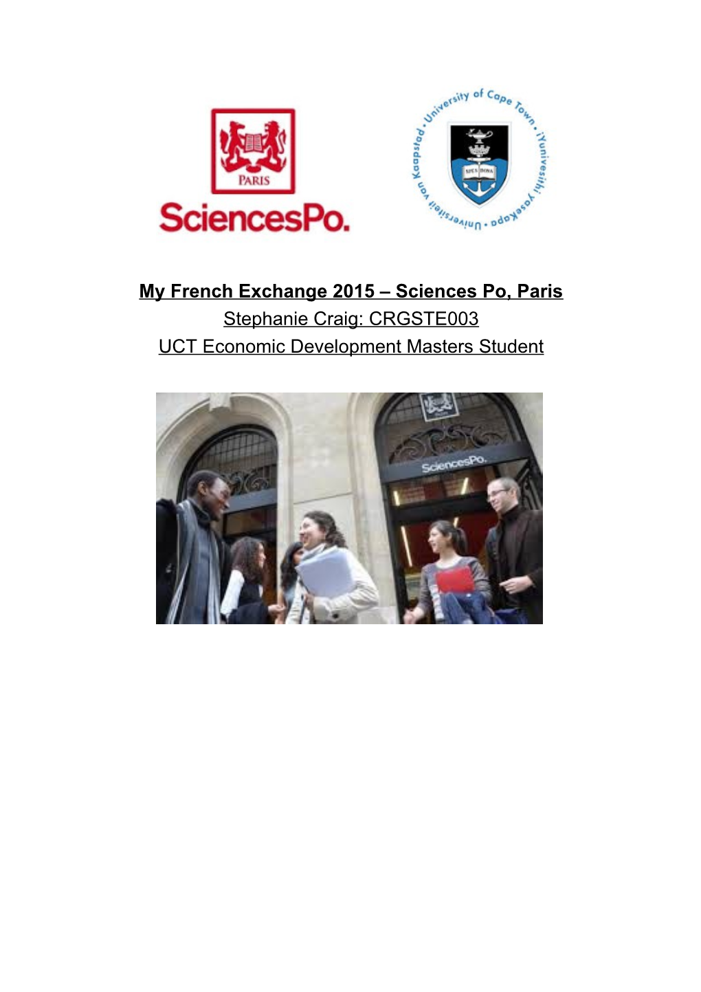 My French Exchange 2015 Sciences Po, Paris