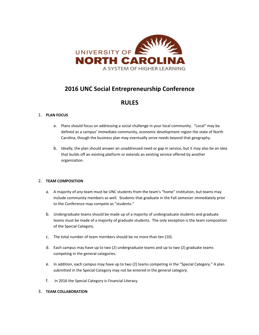 2016 UNC Social Entrepreneurship Conference