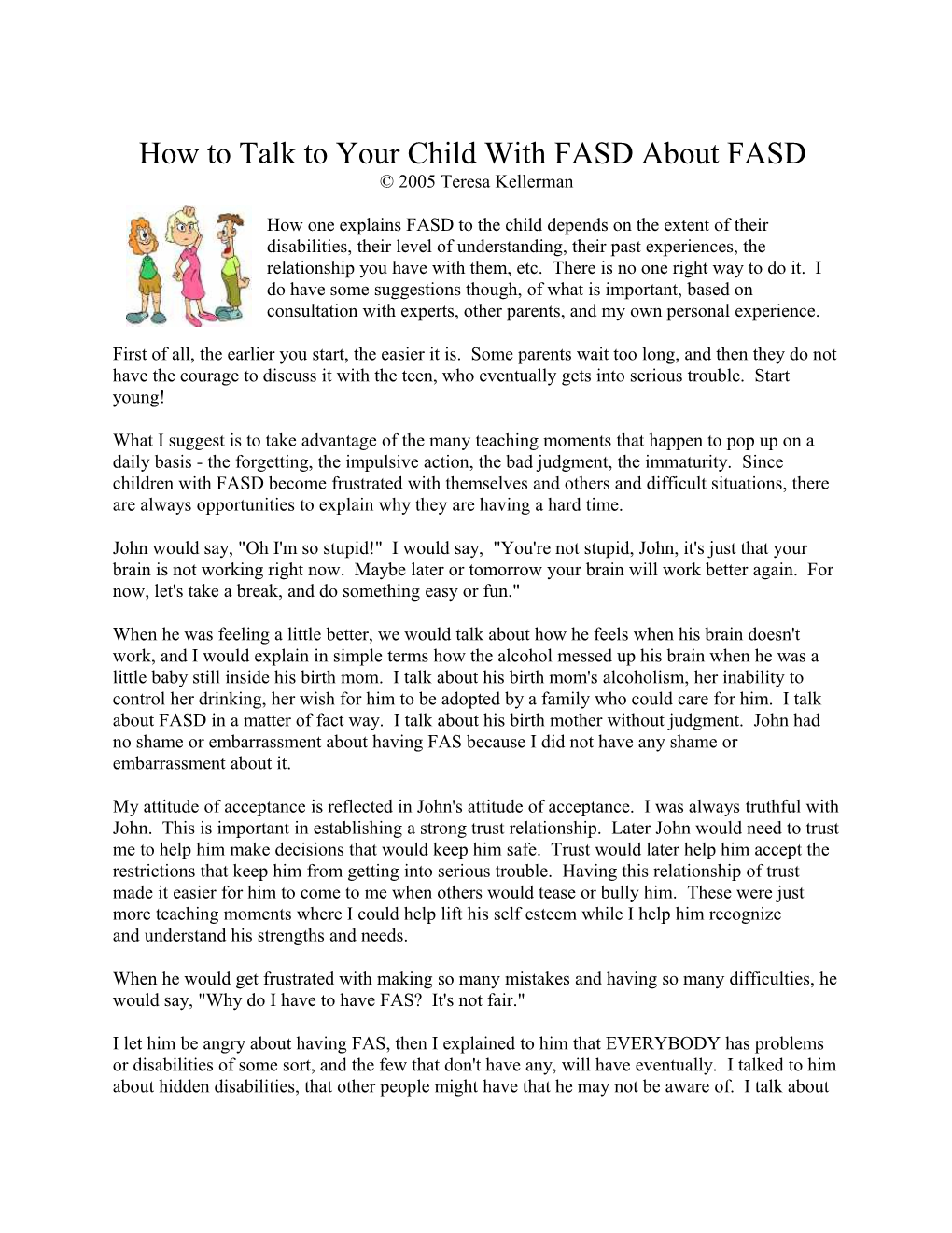 How to Talk to Your Child with FASD About FASD