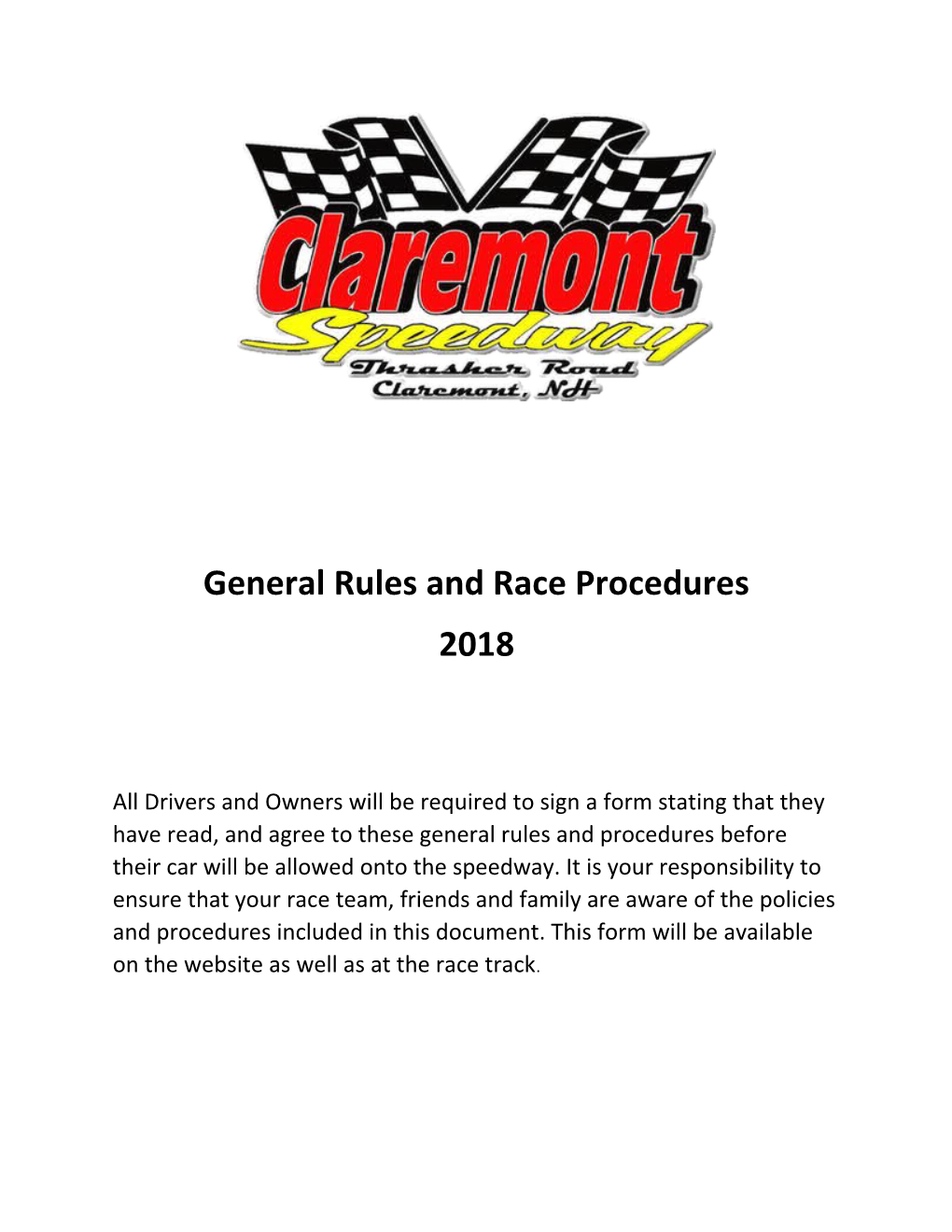 General Rules and Race Procedures