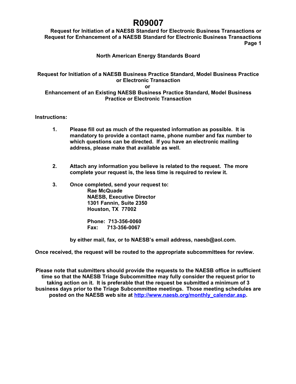 North American Energy Standards Board s19