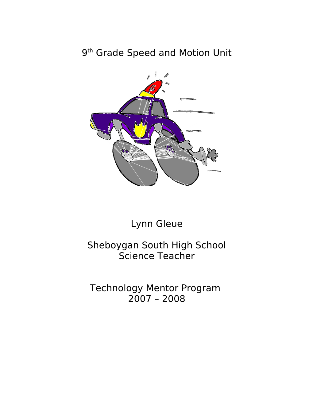 9Th Grade Speed and Motion Unit