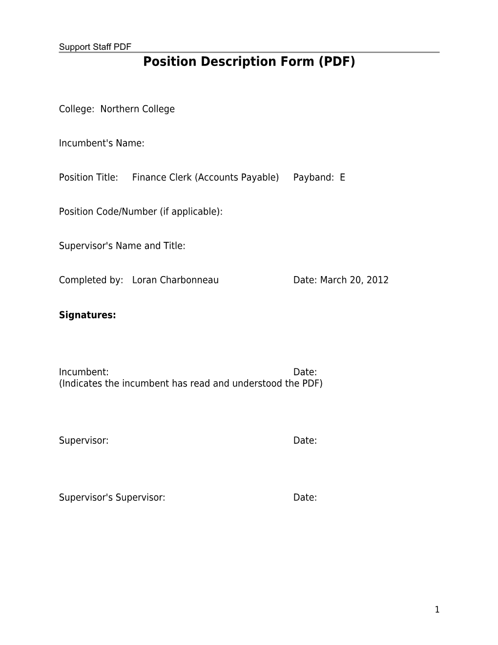 Position Description Form (PDF)