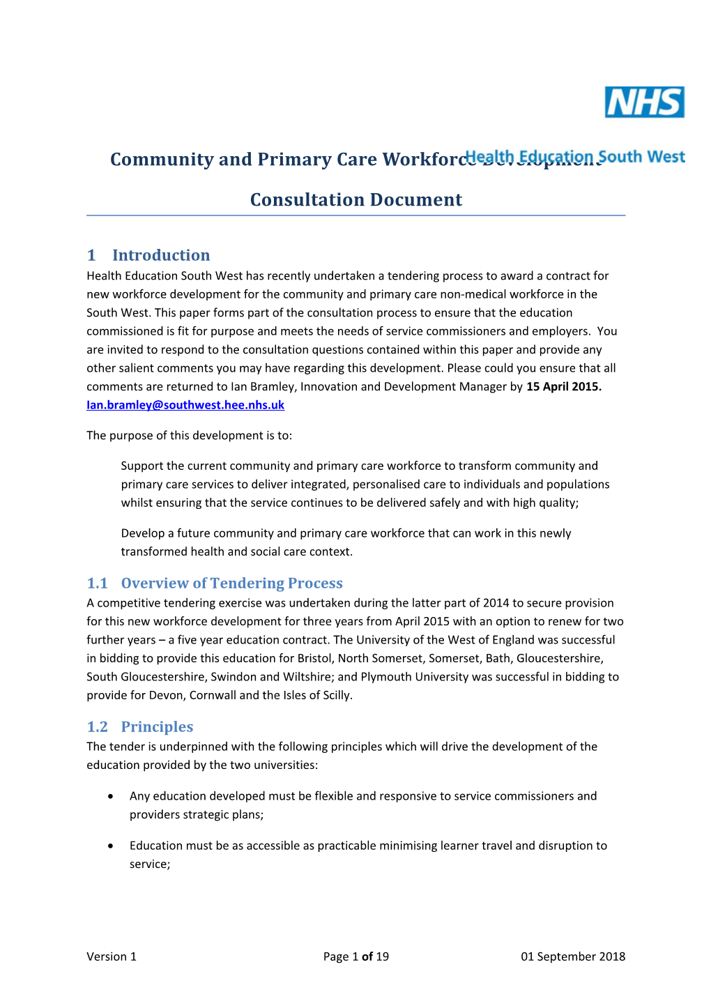 Community and Primary Care Workforce Development