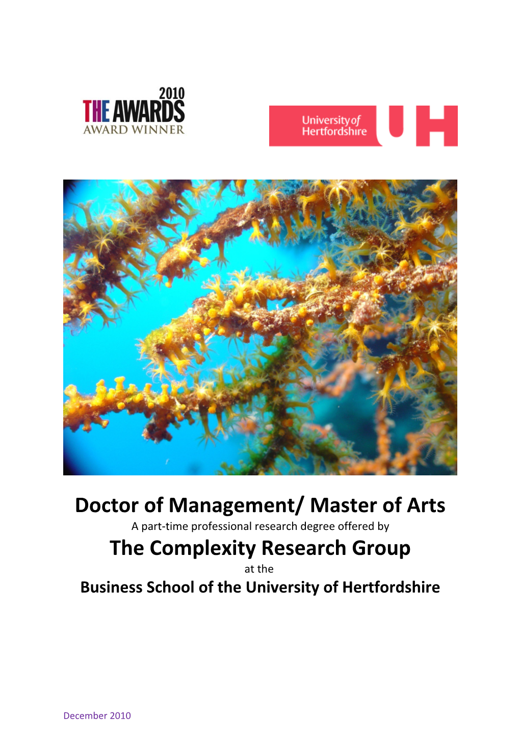 Doctor of Management (Dman) - Master of Arts (MA) Degrees In