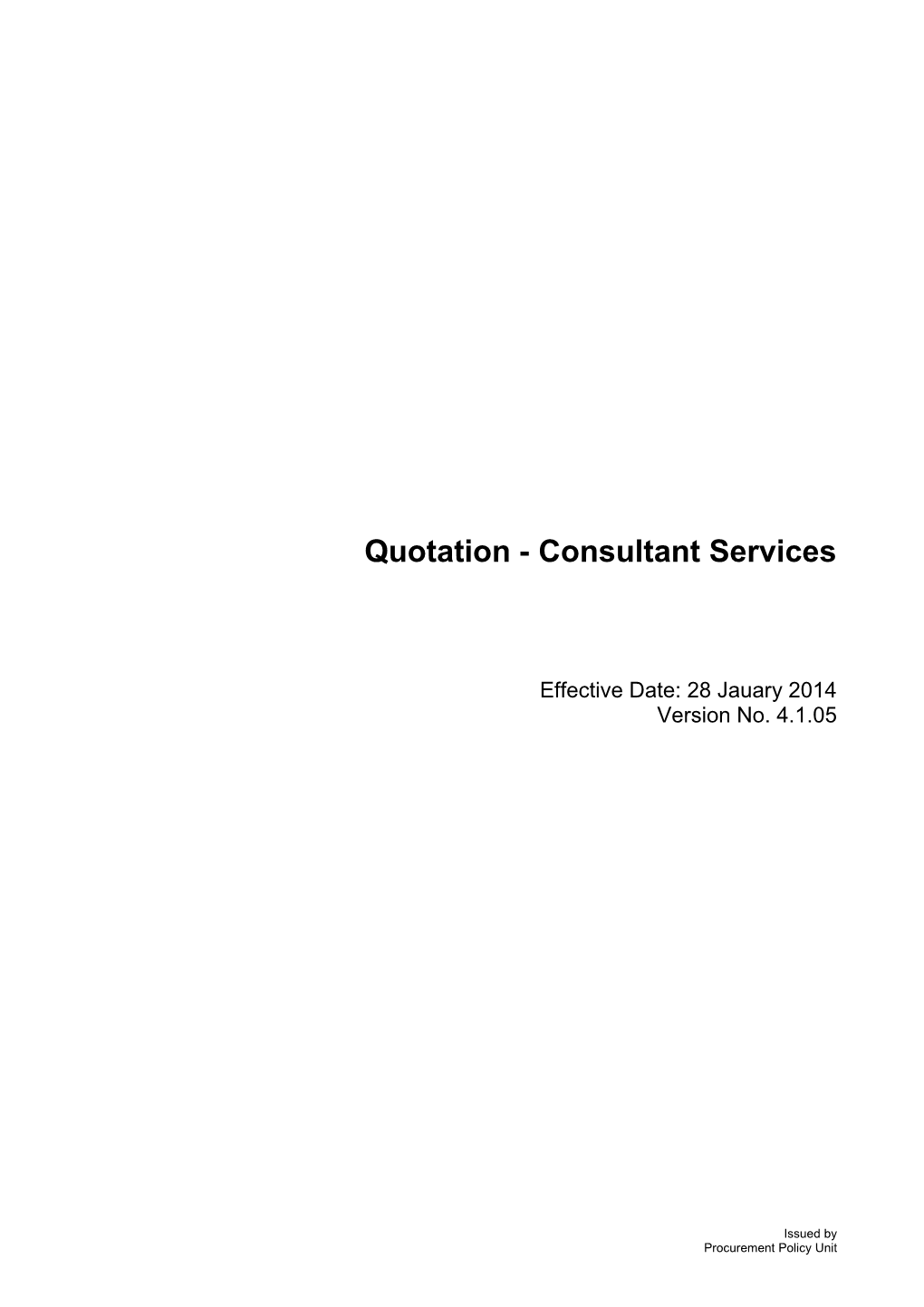 Quotation - Consultant Services - V 4.1.05 (28 Jauary 2014)
