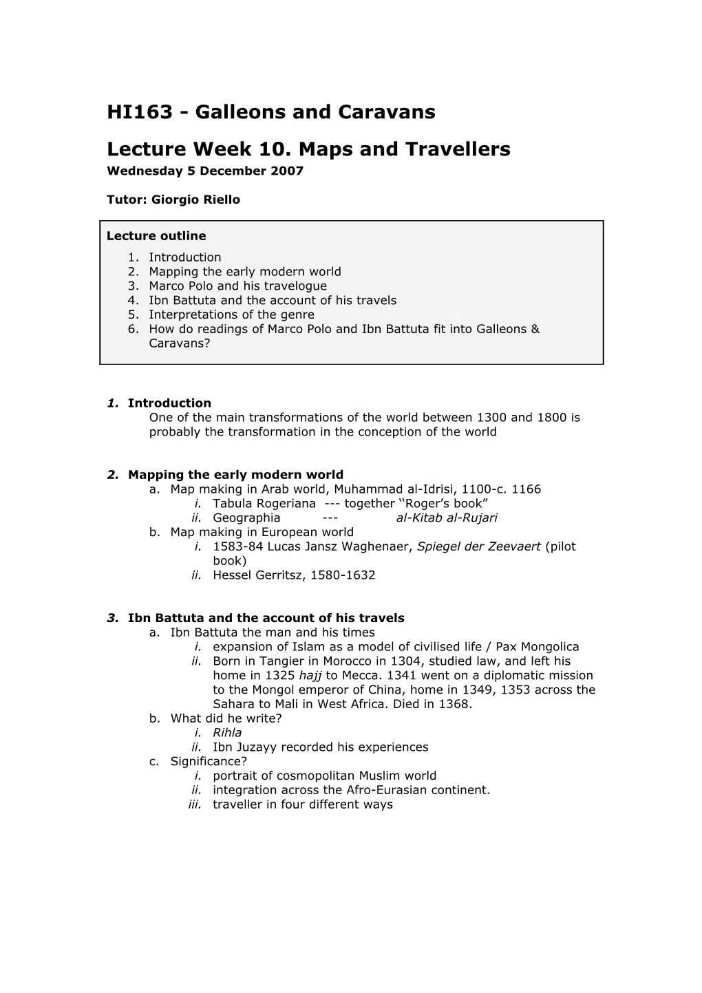 Travellers and Travel Records