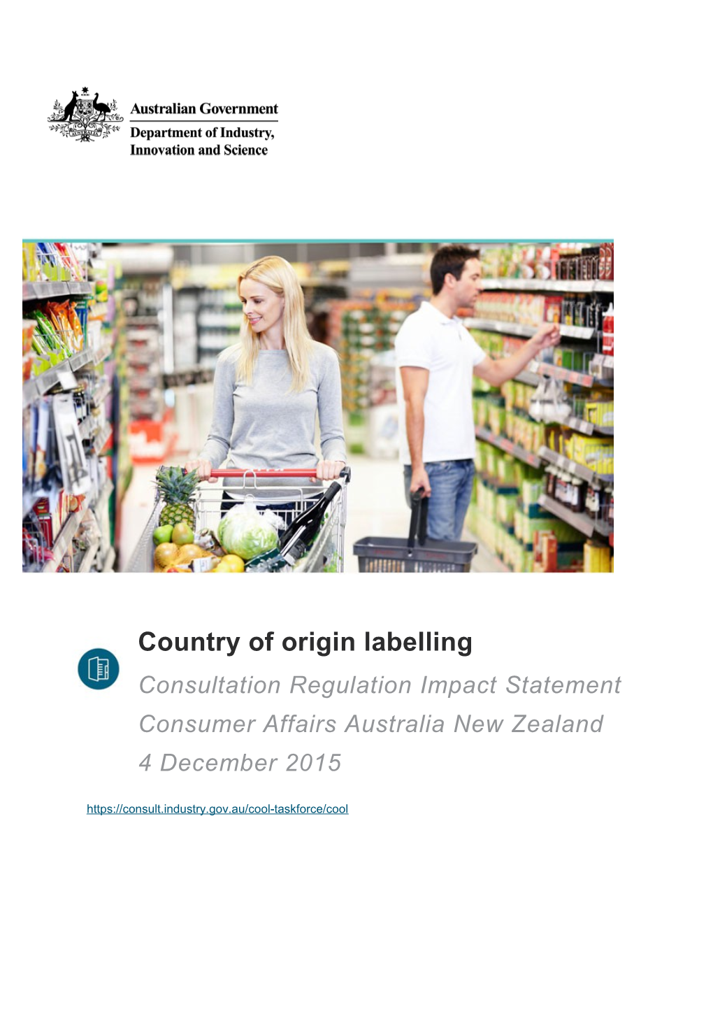 Item 1 - Country of Origin Labelling - Regulation Impact Statement