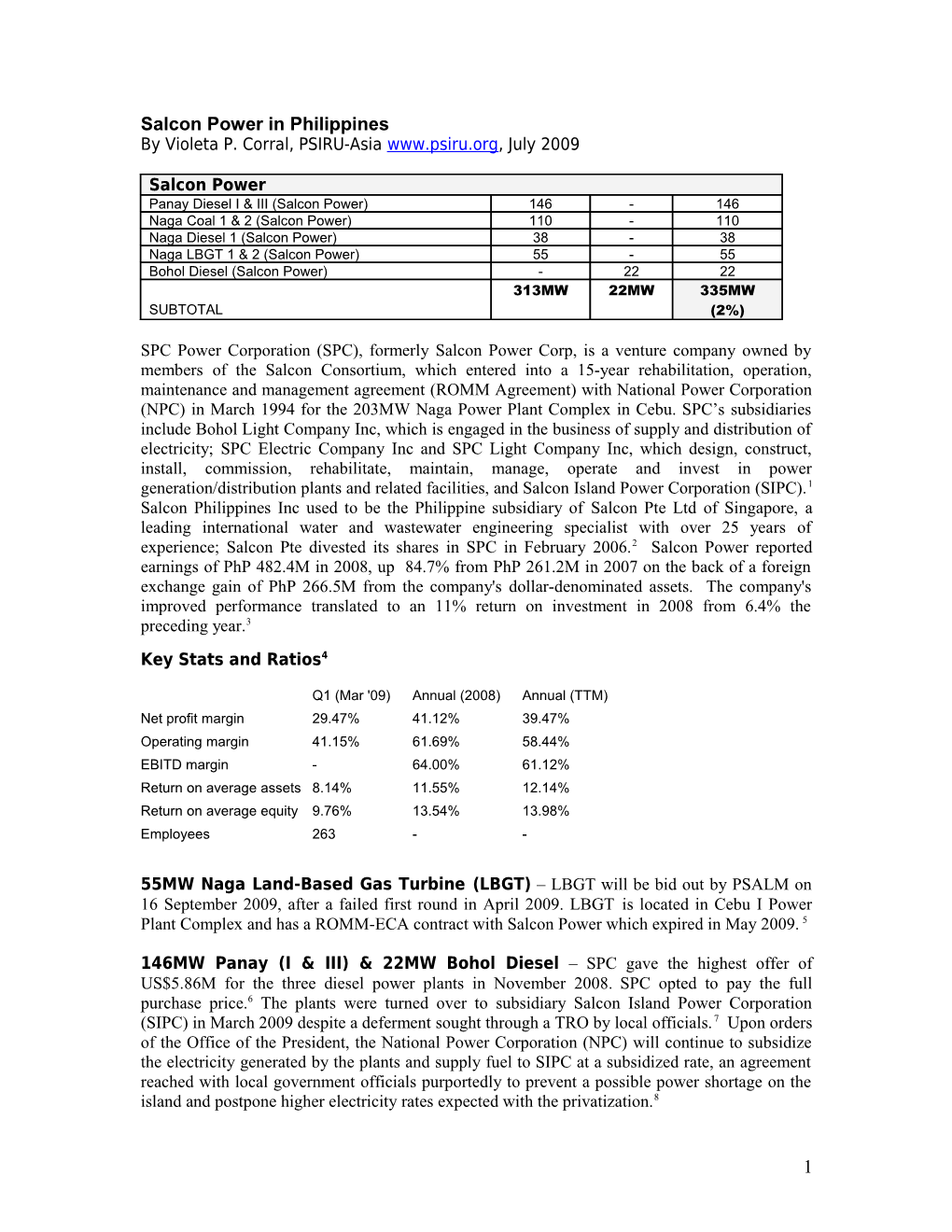 Korea Electric Power (KEPCO) in Philippine Power Sector